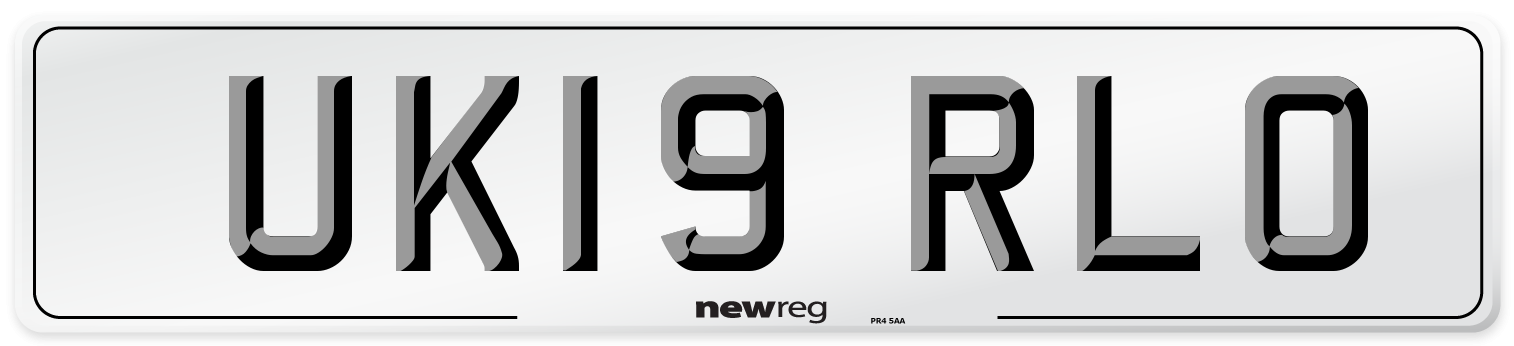 UK19 RLO Number Plate from New Reg